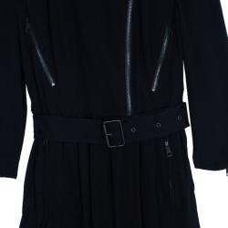 مملوكة مسبقًا Burberry Black Zip Front Utility Dress M