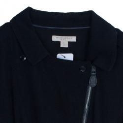 مملوكة مسبقًا Burberry Black Zip Front Utility Dress M