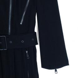 مملوكة مسبقًا Burberry Black Zip Front Utility Dress M