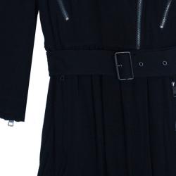مملوكة مسبقًا Burberry Black Zip Front Utility Dress M