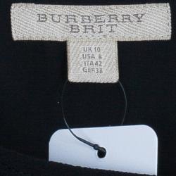 مملوكة مسبقًا Burberry Black Zip Front Utility Dress M