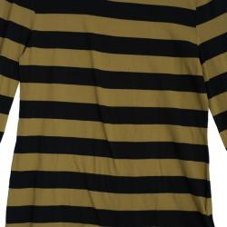 Pre Owned تي شيرت بربري مقلم بكم طويل M