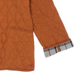 Pre Owned Burberry Tangerine Diamond Quilted Jacket M