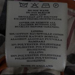 Pre Owned Burberry Tangerine Diamond Quilted Jacket M