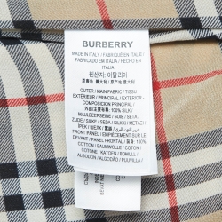 Pre Owned Burberry Beige Vintage Checked Wrap Sleeve Shirt Dress M