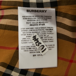 Burberry Beige Cotton The Short Islington Trench Coat S