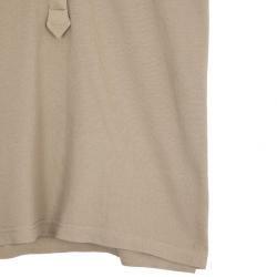 Pre Owned Burberry Cream Check Placket Polo Shirt L