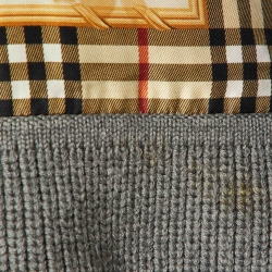 Burberry Grey Silk Paneled Wool Sweater XS