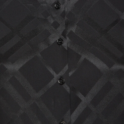 مملوكة مسبقًا Burberry Black Check Pattern Silk Shirt S