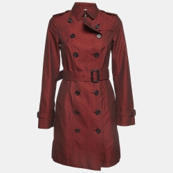 Cotton Twill Double Breasted Trench Coat