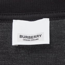 Pre Owned Burberry Black Cotton Knit Tartan Panel Oversized T-shirt Dress L