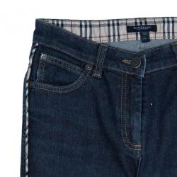 مملوكة مسبقًا Burberry Dark Blue Flare Denim Pants S