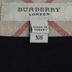 Pre Owned Burberry Black Short Sleeve Shirt XS