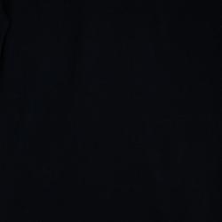 مملوكة مسبقًا تي شيرت بربري أسود بكم طويل ورقعة كم نوفاتشيك XS 