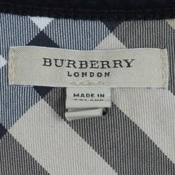 مملوكة مسبقًا تي شيرت بربري أسود بكم طويل ورقعة كم نوفاتشيك XS 