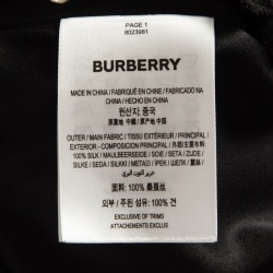Pre Owned Burberry Black Silk Stud Embellished Belted Short Dress M