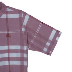 مملوكة مسبقًا Burberry Brit Check Cotton Coral Pink Tunic Shirt XL