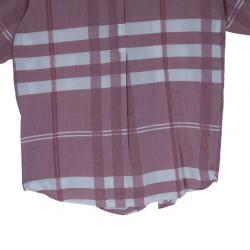 مملوكة مسبقًا Burberry Brit Check Cotton Coral Pink Tunic Shirt XL
