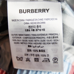 Pre Owned Burberry Blue Checked Silk Elasticised Waist Shorts M
