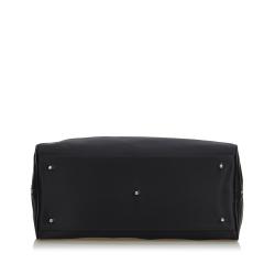 Pre Owned Burberry Black Nylon Leather Travel Bag