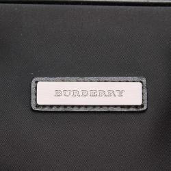 Pre Owned Burberry Black Nylon Leather Travel Bag