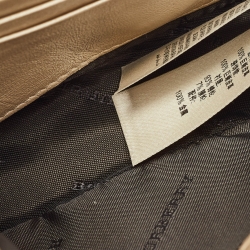 Pre Owned Burberry Gold Lizard Studded Crossbody Bag