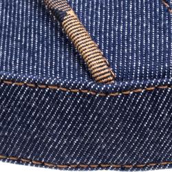 Pre Owned Burberry Navy Blue Denim Hobo