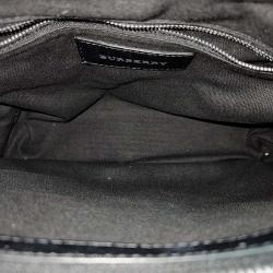 Pre Owned Burberry Plaid Print Medium Vintage Check Banner Tote Bag