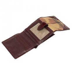 Pre Owned Burberry Burgundy Nova Check Canvas Heart Compact Wallet