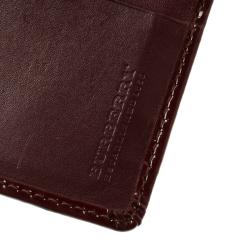 Pre Owned Burberry Burgundy Nova Check Canvas Heart Compact Wallet
