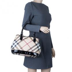 مملوكة مسبقًا حقيبة يد بربري نوفا شيك كانفاس