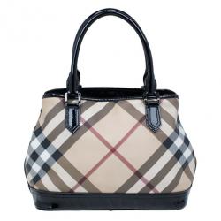 مملوكة مسبقًا حقيبة يد بربري نوفا شيك كانفاس