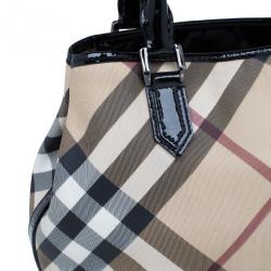 مملوكة مسبقًا حقيبة يد بربري نوفا شيك كانفاس