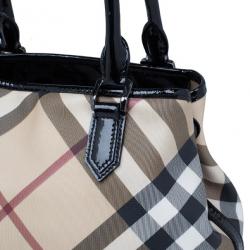 مملوكة مسبقًا حقيبة يد بربري نوفا شيك كانفاس