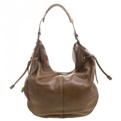Pre Owned Burberry Brown Leather Murphy Hobo