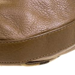 Pre Owned Burberry Brown Leather Murphy Hobo