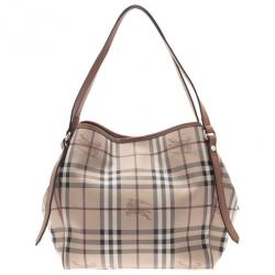 Pre Owned Burberry Haymarket Check Small Canter