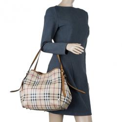 Pre Owned Burberry Haymarket Check Small Canter