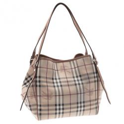Pre Owned Burberry Haymarket Check Small Canter