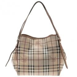 Pre Owned Burberry Haymarket Check Small Canter