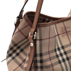 Pre Owned Burberry Haymarket Check Small Canter