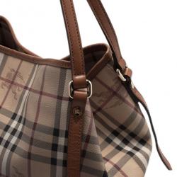 Pre Owned Burberry Haymarket Check Small Canter