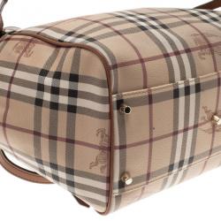 Pre Owned Burberry Haymarket Check Small Canter