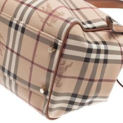 Pre Owned Burberry Haymarket Check Small Canter