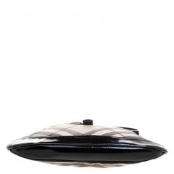 Pre Owned Burberry Black Nova Check PVC Brooke Hobo