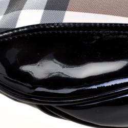 Pre Owned Burberry Black Nova Check PVC Brooke Hobo
