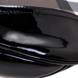 Pre Owned Burberry Black Nova Check PVC Brooke Hobo