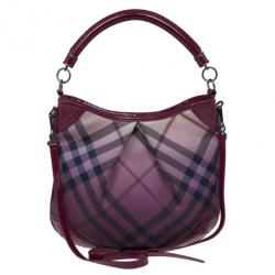 Pre Owned Burberry Pink Nova Pop Check Craigwell Shoulder Bag