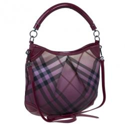 Pre Owned Burberry Pink Nova Pop Check Craigwell Shoulder Bag