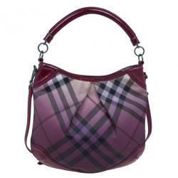 Pre Owned Burberry Pink Nova Pop Check Craigwell Shoulder Bag